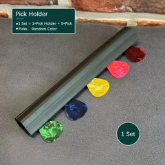 Pick Holder with 5 Picks for Microphone Stand or Music Stand