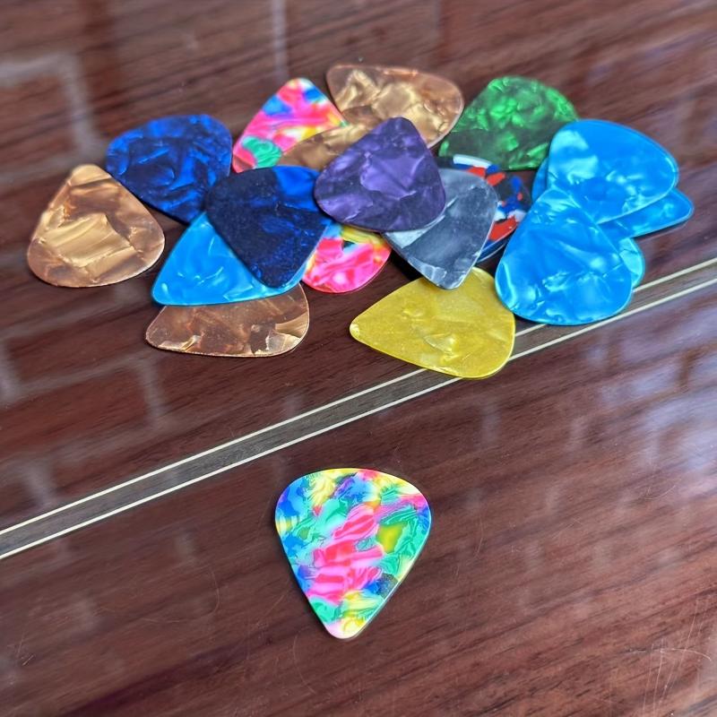 20pcs Guitar Picks Fingerstyle Celluloid Thumb Index Finger Plectrums