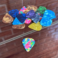 20pcs Guitar Picks Fingerstyle Celluloid Thumb Index Finger Plectrums