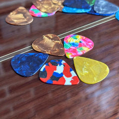 20pcs Guitar Picks Fingerstyle Celluloid Thumb Index Finger Plectrums