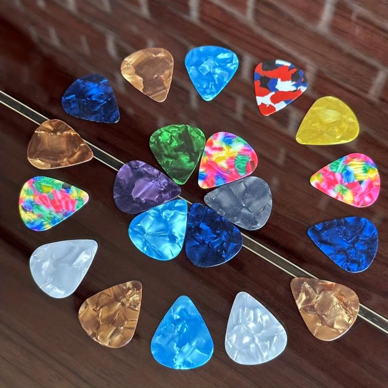 20pcs Guitar Picks Fingerstyle Celluloid Thumb Index Finger Plectrums