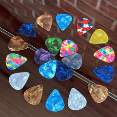 20pcs Guitar Picks Fingerstyle Celluloid Thumb Index Finger Plectrums