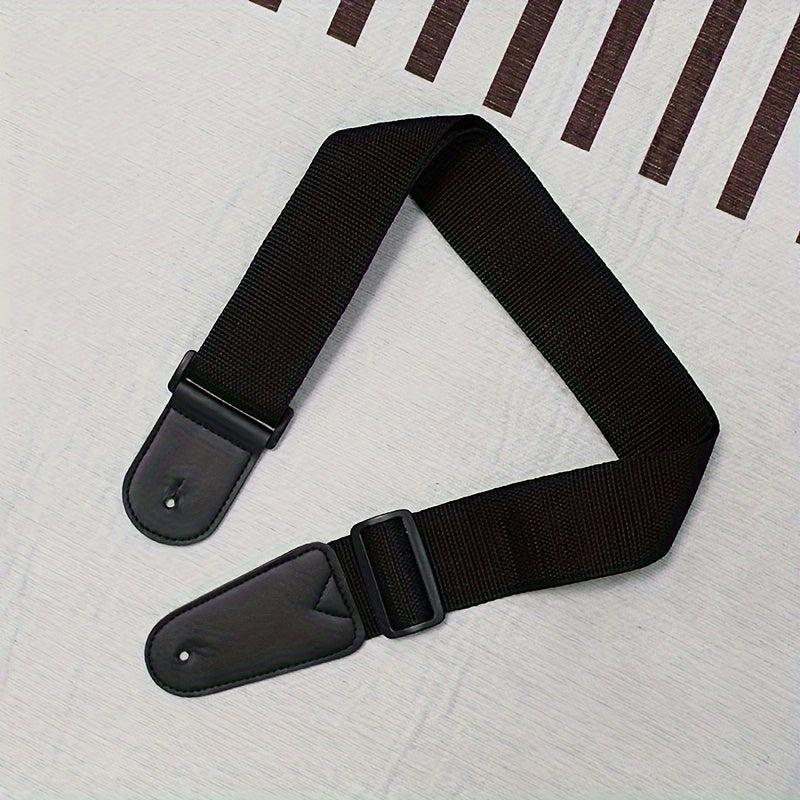 Guitar Strap PU Leather & Canvas Webbing Wear Resistant Adjustable Range