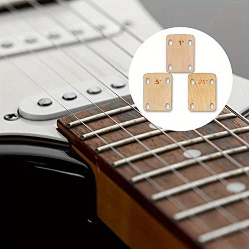 3pcs Guitar Neck Shims 0.25 0.5 1 Degree Guitar Neck Plate Tool