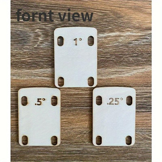 3pcs Guitar Neck Shims 0.25 0.5 1 Degree Guitar Neck Plate Tool