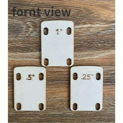 3pcs Guitar Neck Shims 0.25 0.5 1 Degree Guitar Neck Plate Tool