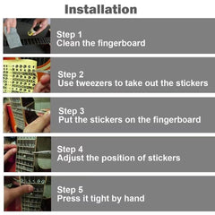 Ukulele Fingerboard Stickers Note Scale Stickers