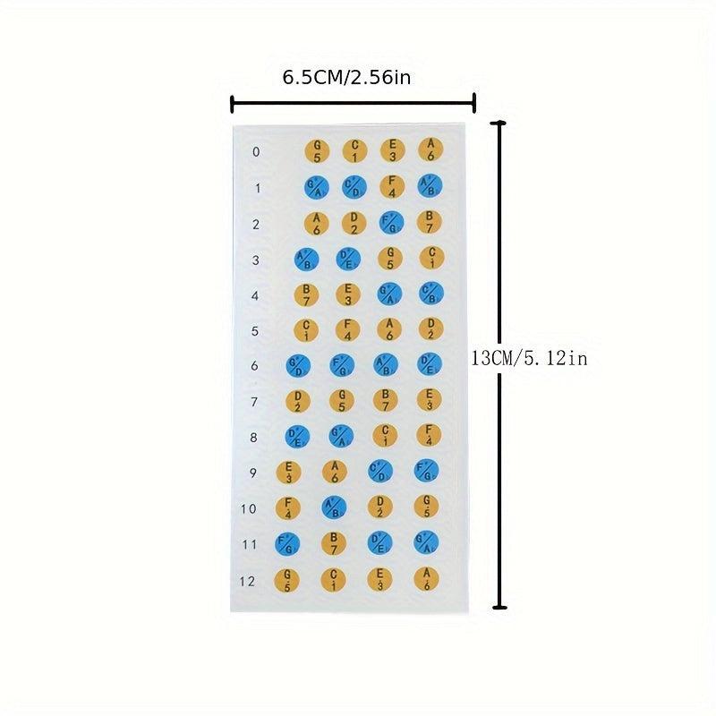 Ukulele Fingerboard Stickers Note Scale Stickers