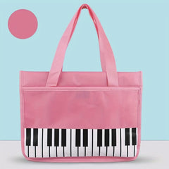 Piano Keys Handbag Waterproof Nylon Cloth Women Casual Shoulder Bag