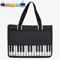 Piano Keys Handbag Waterproof Nylon Cloth Women Casual Shoulder Bag