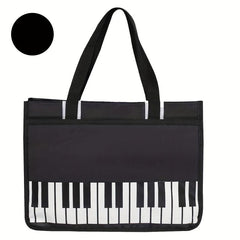 Piano Keys Handbag Waterproof Nylon Cloth Women Casual Shoulder Bag