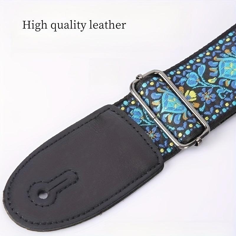 2pcs Embroidered Guitar Straps w/ Free Hook