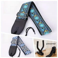 2pcs Embroidered Guitar Straps w/ Free Hook