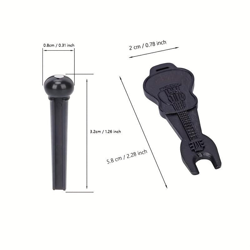 6pcs Guitar Bridge Pins Set with Puller