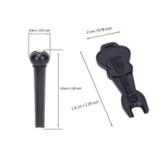 6pcs Guitar Bridge Pins Set with Puller