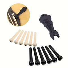 6pcs Guitar Bridge Pins Set with Puller