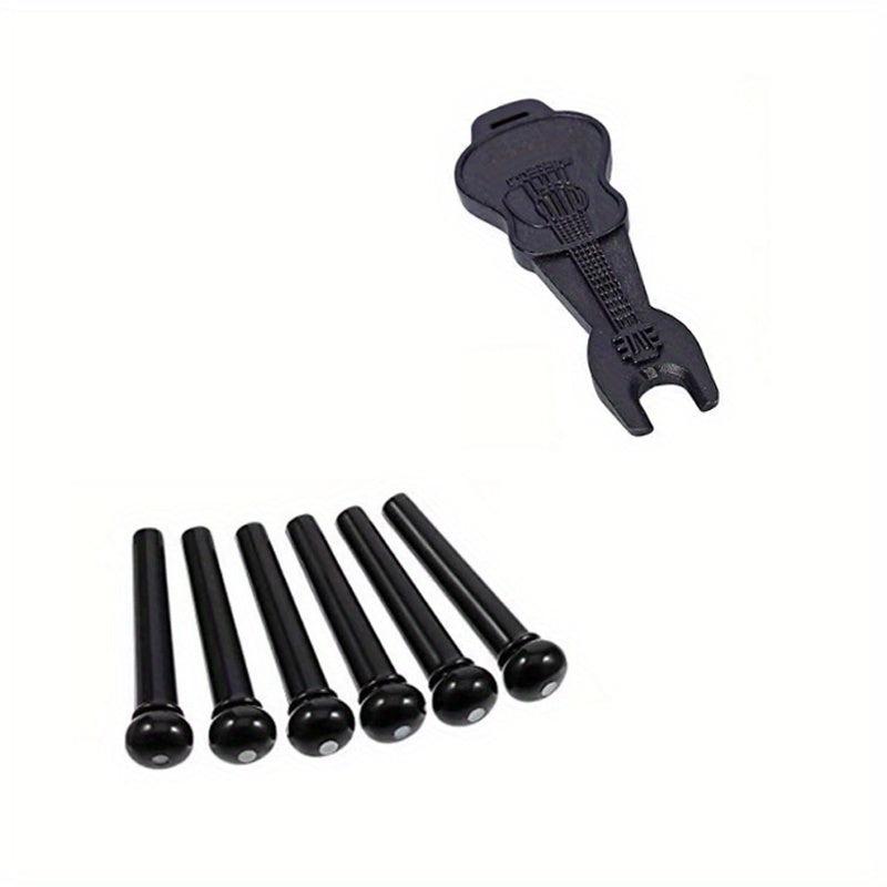 6pcs Guitar Bridge Pins Set with Puller
