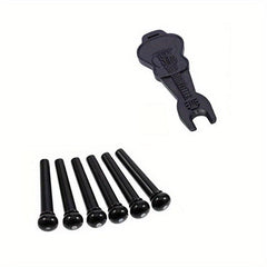 6pcs Guitar Bridge Pins Set with Puller