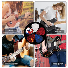 Leather Guitar Picks Holder Keychain Store Carry Picks On the Go