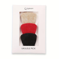 3pcs Wool Felt Ukulele Picks Soft Picks Accessories