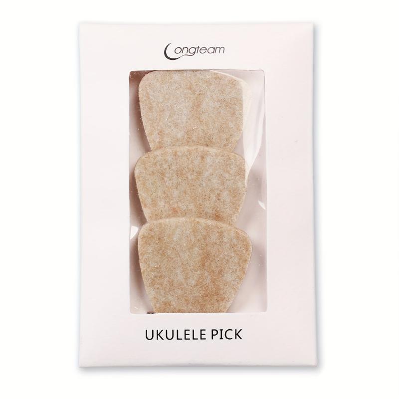 3pcs Wool Felt Ukulele Picks Soft Picks Accessories