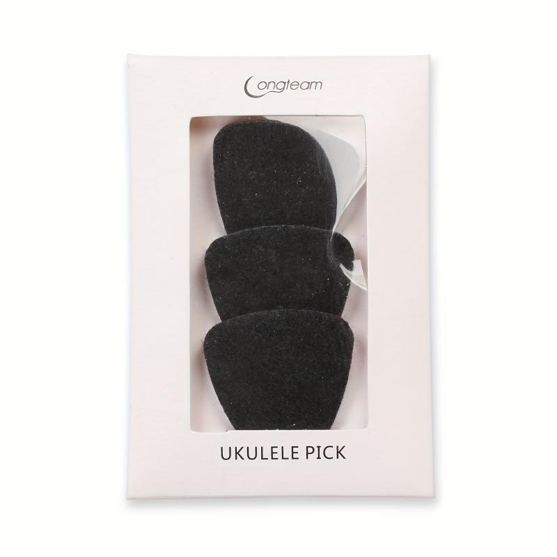 3pcs Wool Felt Ukulele Picks Soft Picks Accessories