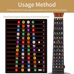 Ukulele Fingerboard Stickers for Fast Learning - 23in & 26in Ukuleles