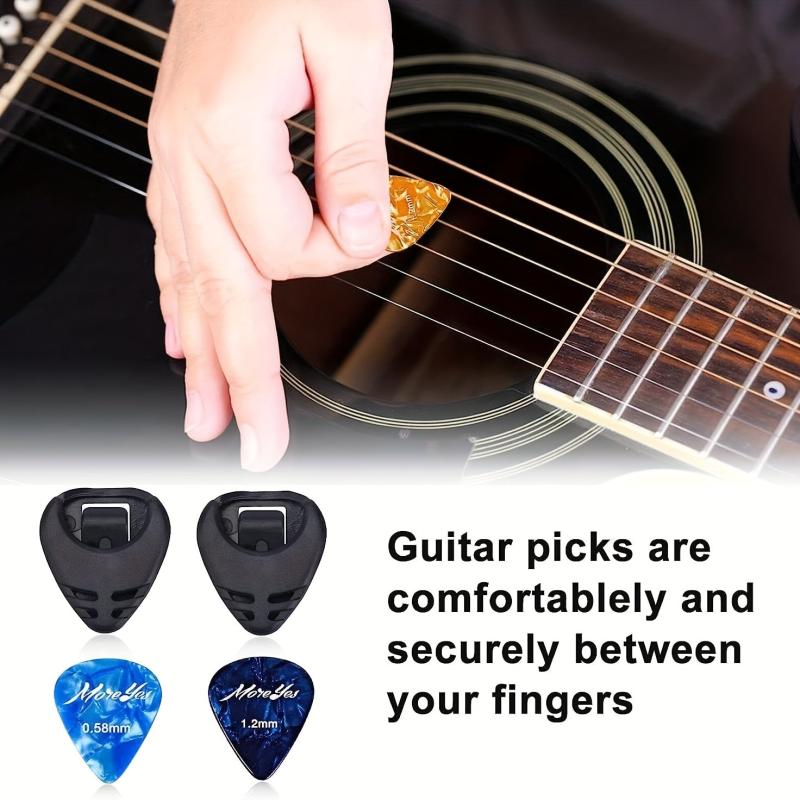 42pcs Guitar Picks Set 7 Thicknesses Acoustic Electric Bass 2 Pick Holders