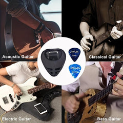 42pcs Guitar Picks Set 7 Thicknesses Acoustic Electric Bass 2 Pick Holders