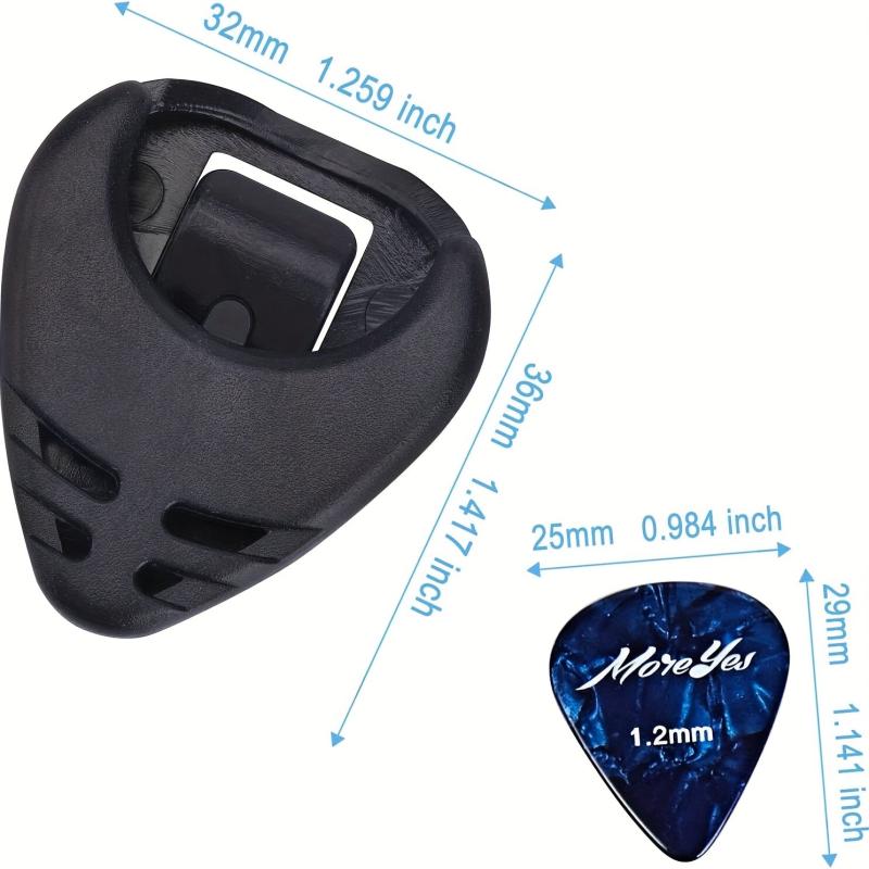 42pcs Guitar Picks Set 7 Thicknesses Acoustic Electric Bass 2 Pick Holders