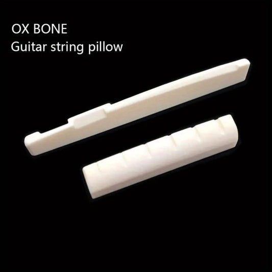 Universal Bone Bridge Saddle & Upper Lower Bone Set for Acoustic Guitar