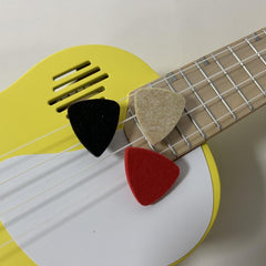 Set of 3 Felt Ukulele Picks Mixed Colors