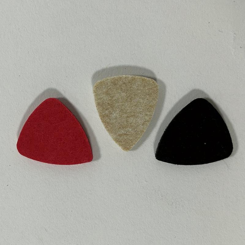 Set of 3 Felt Ukulele Picks Mixed Colors