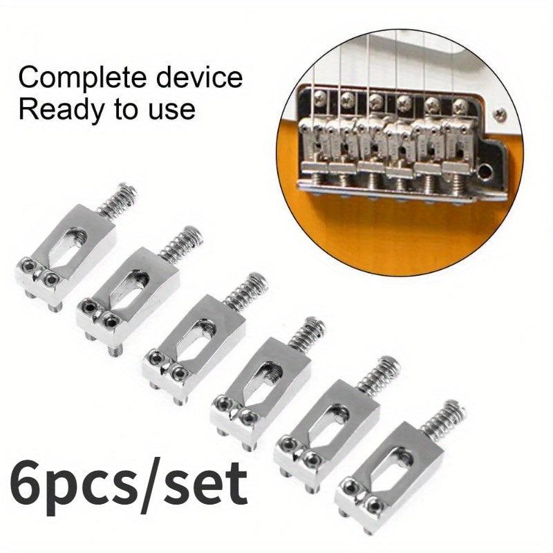 6pcs Guitar Tremolo Saddles Long Life Wear Resistant Guitar Bridge Saddle