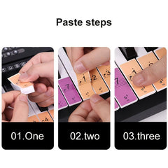 Colorful Keyboard Sticker Set for Beginner Piano Players