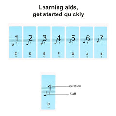 Colorful Keyboard Sticker Set for Beginner Piano Players