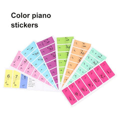 Colorful Keyboard Sticker Set for Beginner Piano Players