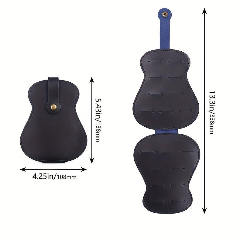 Guitar Storage Bag Wood Grain Retro Style Musical Instrument PU Leather