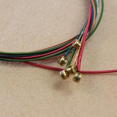 6pcs Rainbow Guitar Strings Acoustic Classic Guitars Gift Birthdays Easter