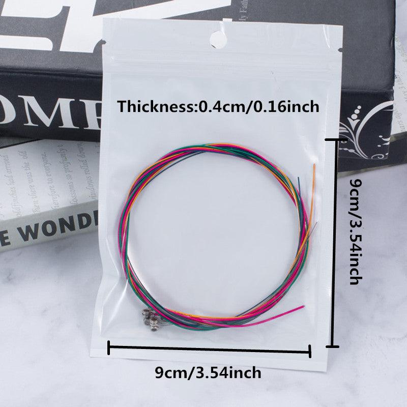 6pcs Rainbow Guitar Strings Acoustic Classic Guitars Gift Birthdays Easter