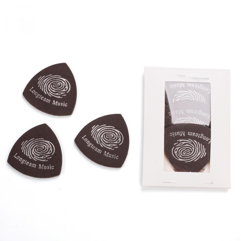 3pcs Ukulele Faux Leather Soft Plectrum & Finger Pick Accessories