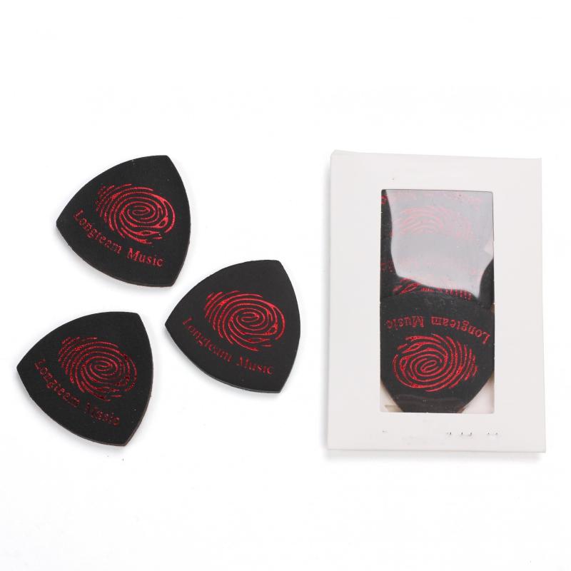 3pcs Ukulele Faux Leather Soft Plectrum & Finger Pick Accessories