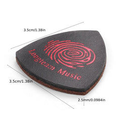 3pcs Ukulele Faux Leather Soft Plectrum & Finger Pick Accessories