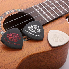 3pcs Ukulele Faux Leather Soft Plectrum & Finger Pick Accessories