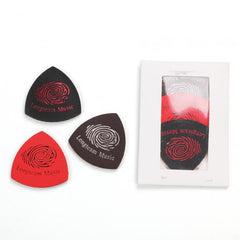 3pcs Ukulele Faux Leather Soft Plectrum & Finger Pick Accessories