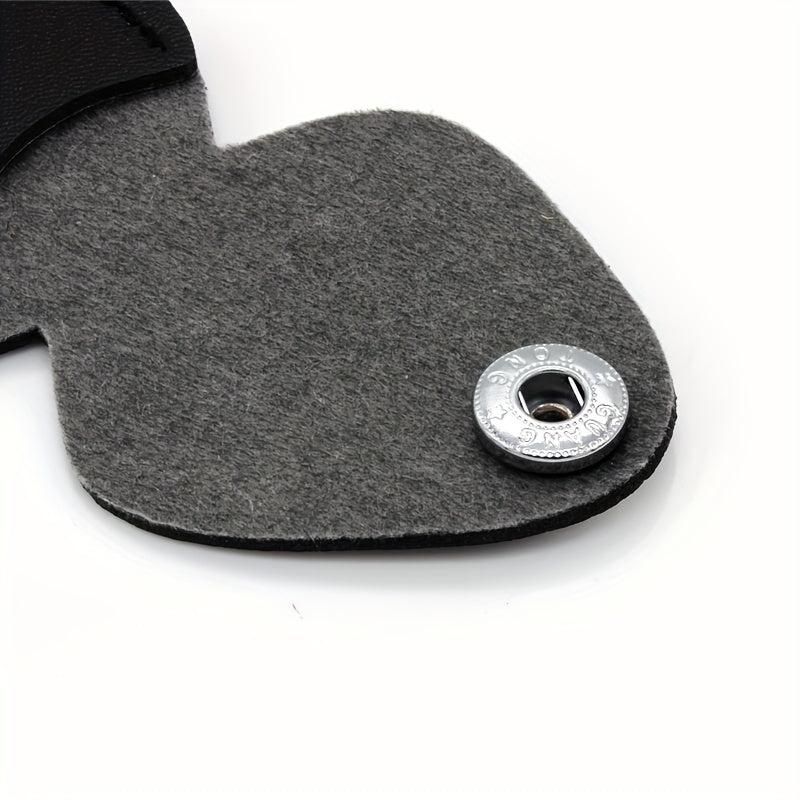 Leather Guitar Pick Bag Clip Keychain