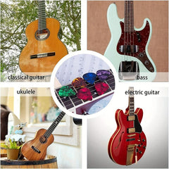 30 Guitar Picks w/ Holder Plectrums for Electric Acoustic Bass Guitar
