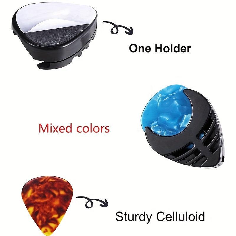 30 Guitar Picks w/ Holder Plectrums for Electric Acoustic Bass Guitar