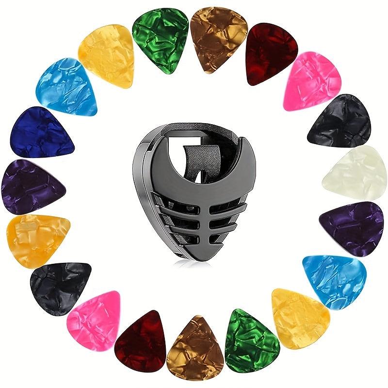 30 Guitar Picks w/ Holder Plectrums for Electric Acoustic Bass Guitar
