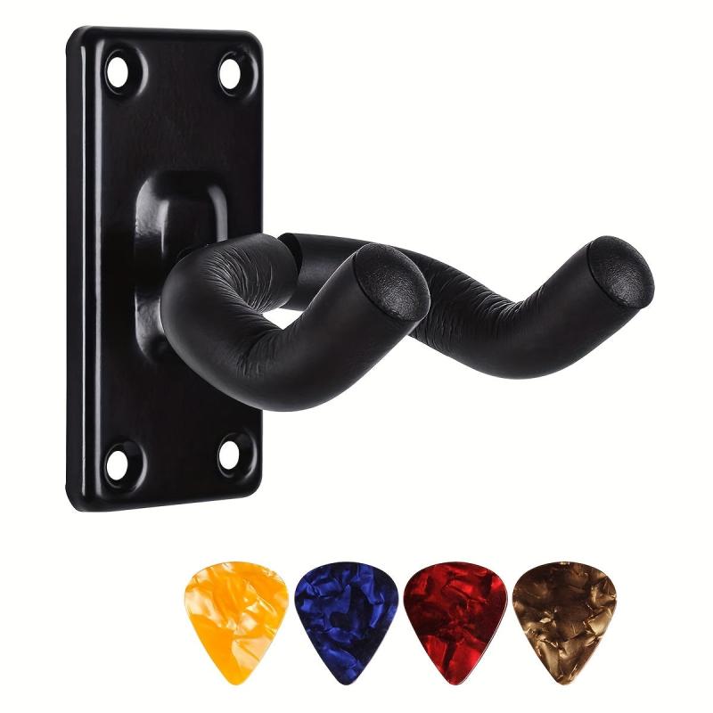 Guitar Wall Mount with 4 Picks - Hangers & Holder Stand